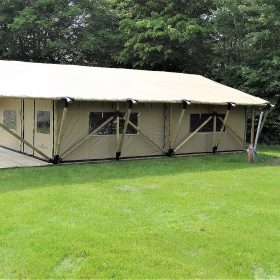 safaritent XL compleet opgebouwd op camping in Duitsland